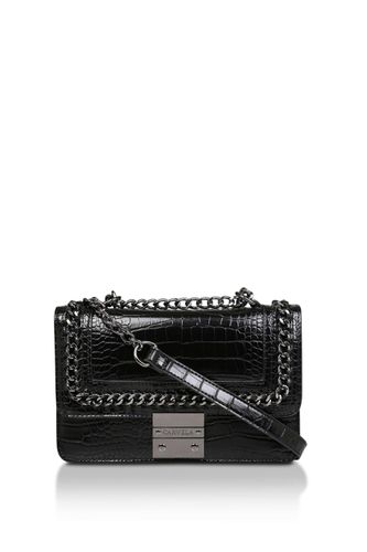 Womens 'Bailey Quilted Chain Shoulder Bag' Croc Print - - One Size - NastyGal UK (+IE) - Modalova