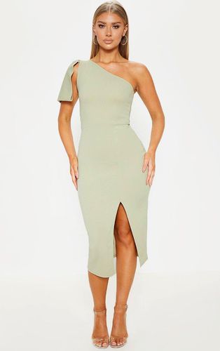Womens Sage One Shoulder Bow Detail Midi Dress - 4 - NastyGal UK (+IE) - Modalova