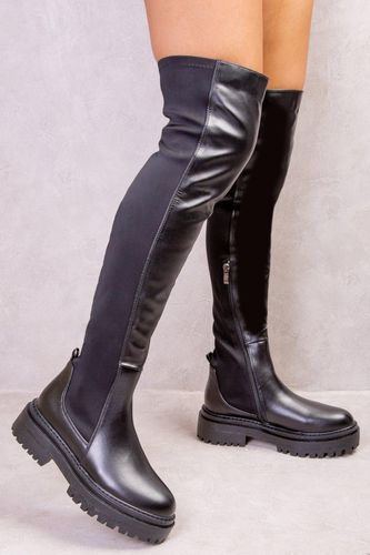 Womens 'Elena' Chunky Over The Knee Strech Boots - - 4 - NastyGal UK (+IE) - Modalova