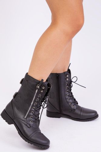 Womens 'Elodie' Military Ankle Boots - - 3 - Where's That From - Modalova