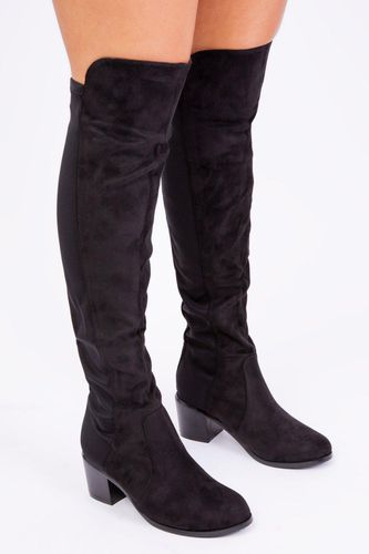 Womens 'Britta' Thigh High Mid Heeled Boots - - 4 - NastyGal UK (+IE) - Modalova