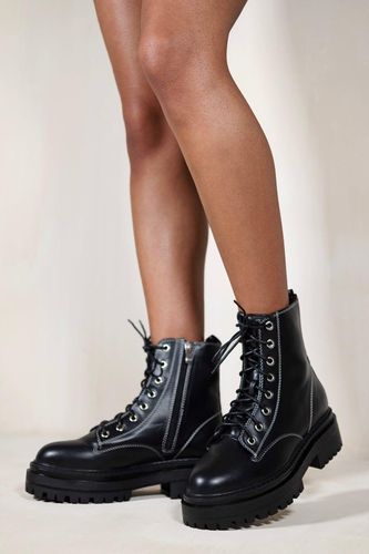 Womens 'Annie' Chunky Platform Ankle Boot With Lace Up Detail - - 7 - Where's That From - Modalova