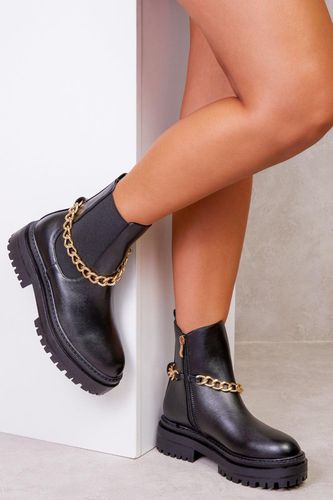 Womens 'Casandra' Pu Chunky Chelsea Ankle Boots - - 3 - NastyGal UK (+IE) - Modalova