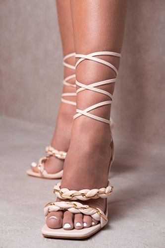Womens 'Ayla' Multi Chain Square Toe Lace Up Heels - - 3 - NastyGal UK (+IE) - Modalova