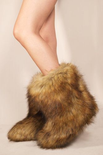 Womens 'Malaya' Platform Fluffy Faux Fur Ankle Boots - - 5 - Where's That From - Modalova