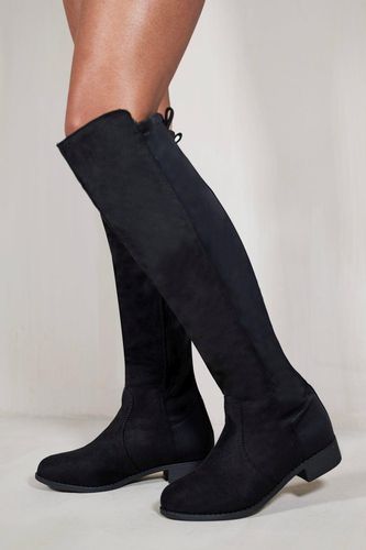 Womens 'Diem' Over The Knee Pull On Boots With Low Heel - - 6 - Where's That From - Modalova