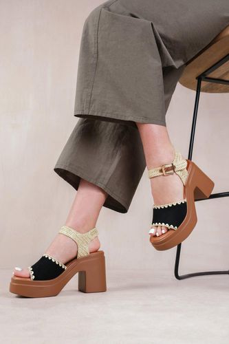 Womens 'Wild' Cat Block Heel Sandal With Detailing - - 7 - Where's That From - Modalova