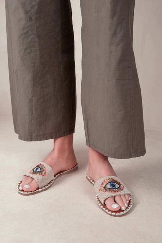 Womens 'Cleanse' Flat Sandals With Beaded Eye Detailing - - 7 - NastyGal UK (+IE) - Modalova