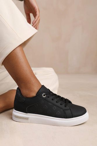 Womens 'Tokyo' Crystal Trim With Embossed Detailed Trainers - - 4 - Where's That From - Modalova
