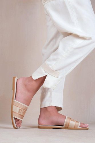 Womens 'Candour' Textile Strap Slip On Sandals - - 3 - Where's That From - Modalova