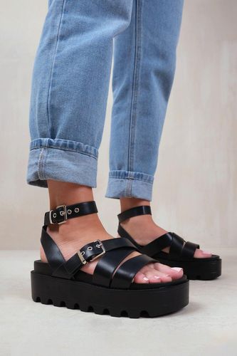 Womens 'Layla' Wide Fit Buckle Strap Platform Sandals - - 8 - NastyGal UK (+IE) - Modalova