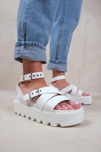 Womens 'Layla' Wide Fit Buckle Strap Platform Sandals - - 3 - NastyGal UK (+IE) - Modalova