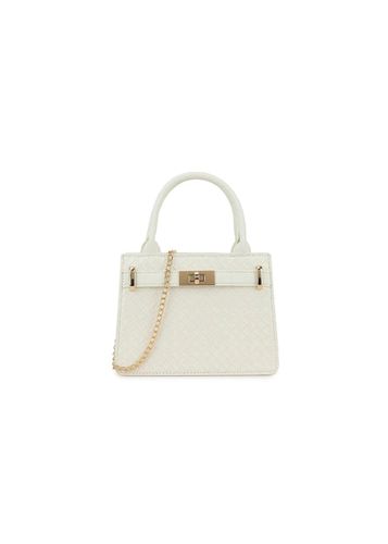 Womens 'Classic' Small Bag With Gold Twist Lock And Croc-Effect - - One Size - Where's That From - Modalova