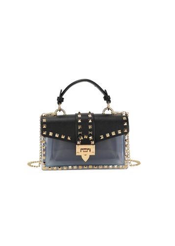 Womens 'Eutony' Small Bag With Pointed Studs And Transparent Detail - - One Size - Where's That From - Modalova