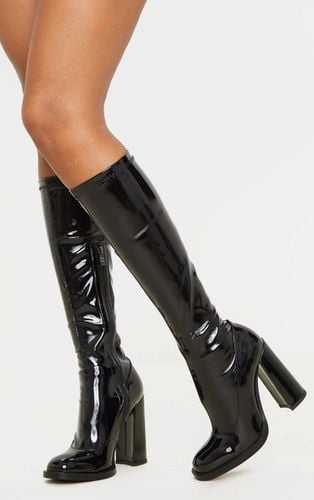 Womens Knee High Block Heel Sock Boot - 5 - NastyGal UK (+IE) - Modalova