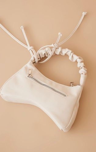 Womens Cream PU Ruched Handle Zip Shoulder Bag - - One Size - NastyGal UK (+IE) - Modalova