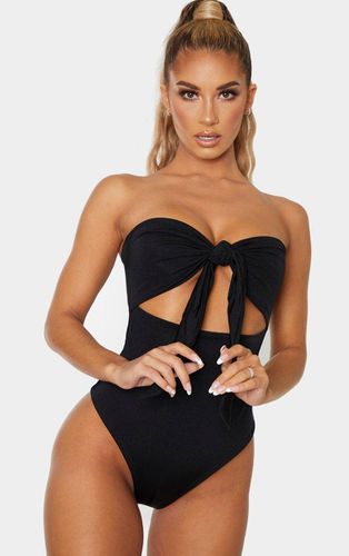 Womens Bow Front Cut Out Swimsuit - 6 - NastyGal UK (+IE) - Modalova