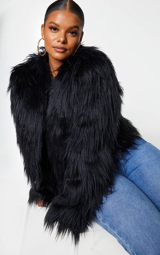 Womens Plus Faux Fur Shaggy Cropped Jacket - 20 - NastyGal UK (+IE) - Modalova