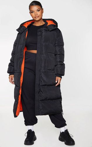 Womens Plus Maxi Contrast Hooded Puffer Jacket - 16 - NastyGal UK (+IE) - Modalova