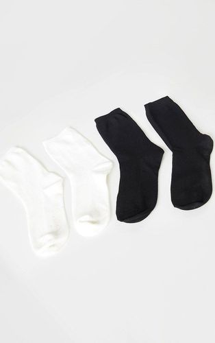 Womens Black and White Two Pack Sports Socks - - One Size - NastyGal UK (+IE) - Modalova