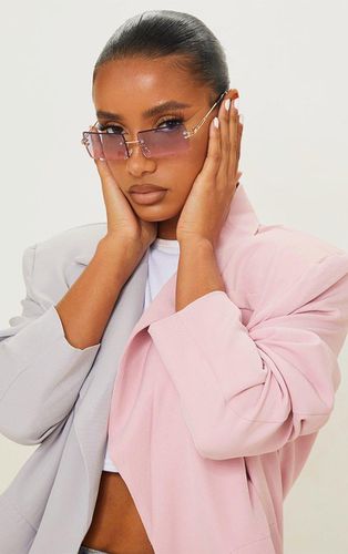 Womens Blue With Pink Faded Lens Square Frameless Sunglasses - - One Size - NastyGal UK (+IE) - Modalova
