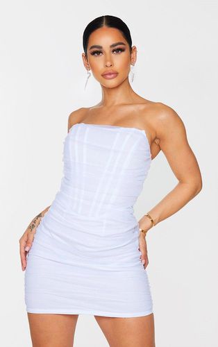 Womens Shape Mesh Corset Detail Ruched Bodycon Dress - 6 - NastyGal UK (+IE) - Modalova