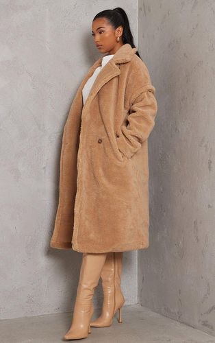 Womens Camel Teddy Bear Borg Coat - - 16 - NastyGal UK (+IE) - Modalova