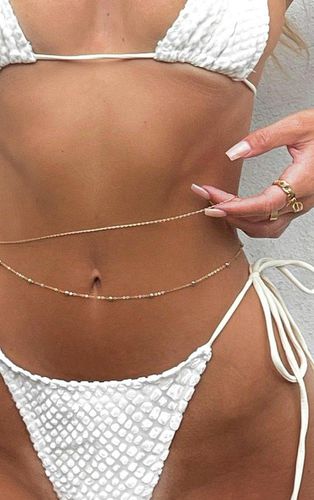 Womens Cream Devore Tie Side Bikini Bottoms - - 10 - NastyGal UK (+IE) - Modalova