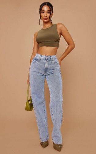 Womens Petite Light Split Hem Jeans - 12 - NastyGal UK (+IE) - Modalova