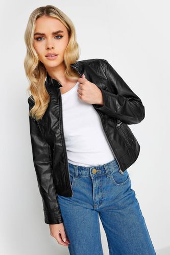 Womens Petite Collarless Faux Leather Jacket - - 12 - NastyGal UK (+IE) - Modalova