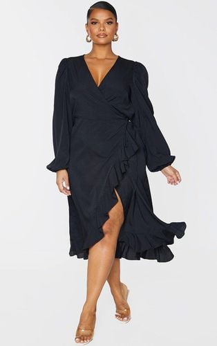 Womens Plus Ruffle Wrap Front Midi Dress - 20 - NastyGal UK (+IE) - Modalova
