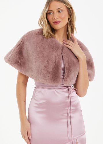 Womens Faux Fur Wrap - - One Size - Quiz - Modalova