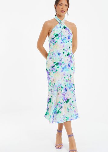 Womens Floral Halter Neck Midi Dress - - 18 - NastyGal UK (+IE) - Modalova