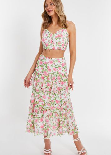 Womens Floral Chiffon Tiered Midaxi Skirt - - 6 - NastyGal UK (+IE) - Modalova