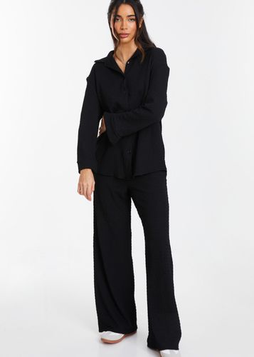 Womens Long Sleeve Textured Button Down Shirt - - M - NastyGal UK (+IE) - Modalova