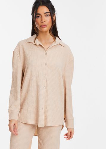 Womens Long Sleeve Textured Button Down Shirt - - M - NastyGal UK (+IE) - Modalova