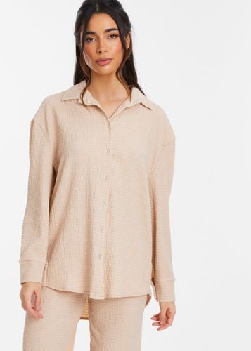 Womens Long Sleeve Textured Button Down Shirt - - L - NastyGal UK (+IE) - Modalova