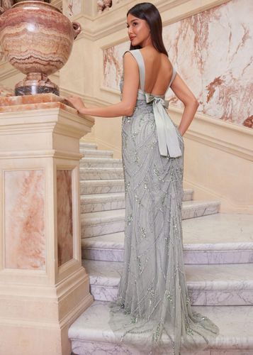 Womens Embellished Maxi Dress - - 8 - Quiz - Modalova