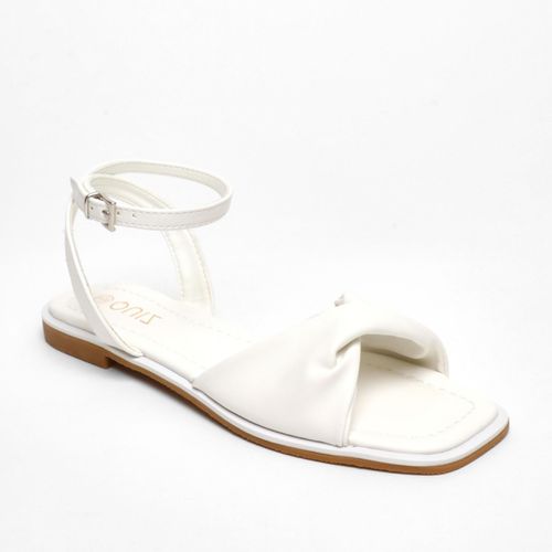 Womens Faux Leather Twist Front Flat Sandals - - 3 - NastyGal UK (+IE) - Modalova