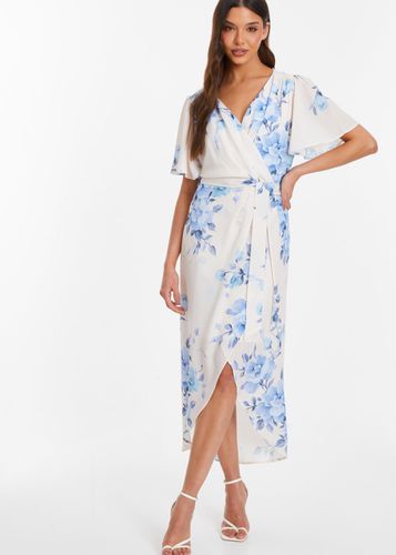 Womens Floral Wrap Midi Tie Dress - - 8 - NastyGal UK (+IE) - Modalova