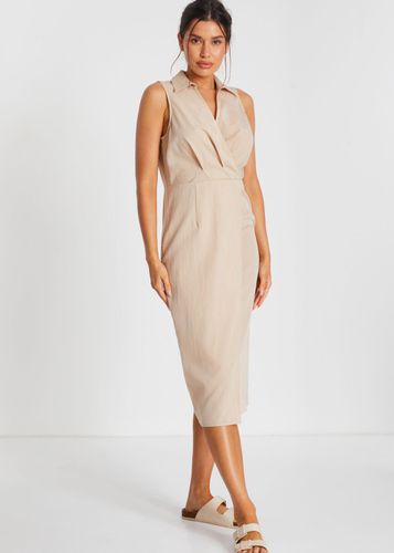 Womens Linen Look Midi Shirt Dress - - 8 - NastyGal UK (+IE) - Modalova