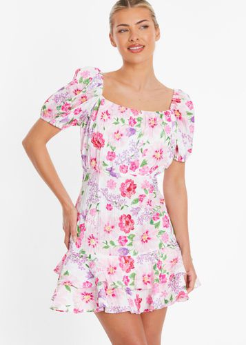 Womens Floral Woven Puff Sleeve Dress - - 6 - NastyGal UK (+IE) - Modalova