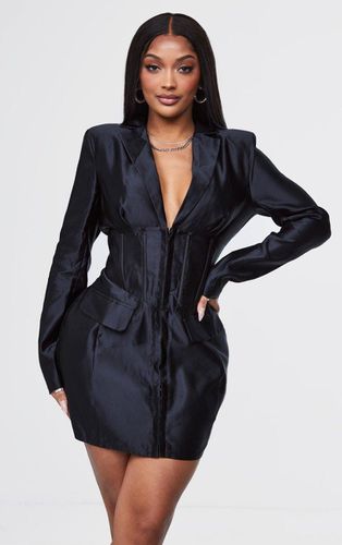 Womens Shape Satin Corset Detail Blazer Dress - 6 - NastyGal UK (+IE) - Modalova