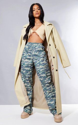 Womens Khaki Camo Print Wide Leg Cargo Trousers - - 14 - NastyGal UK (+IE) - Modalova