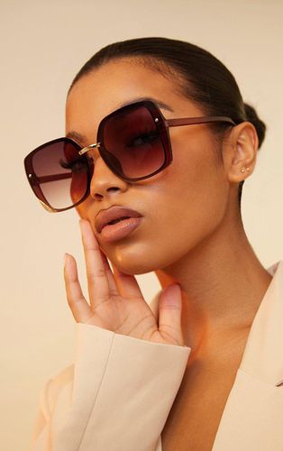 Womens Frameless Hardware Detail Square Sunglasses - One Size - NastyGal UK (+IE) - Modalova