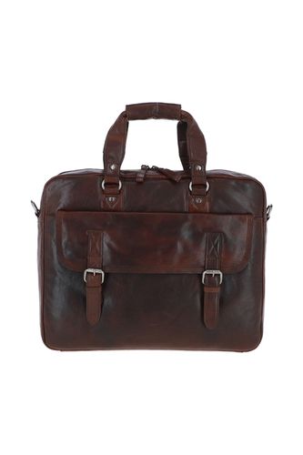 Stefano' Real Leather Vintage Laptop Work Bag - - One Size - Ashwood Leather - Modalova