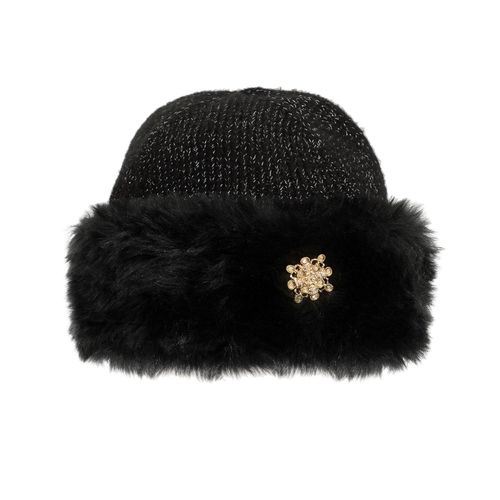 Womens 'Moonlight' Cozy Hat And Brooch - One Size - Bibi Bijoux - Modalova