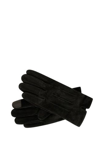 Suede Gloves - Black - M/L - Barneys Originals - Modalova