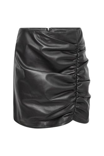 Womens Ruched Real Leather Mini Skirt - - 18 - Barneys Originals - Modalova