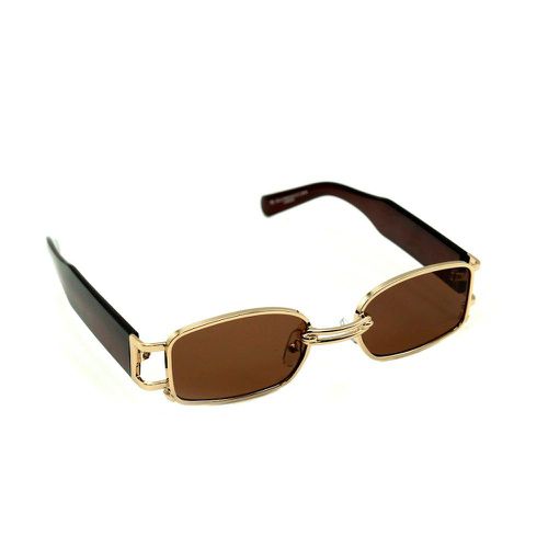 Womens Chunky Metal Frame Rectangle Sunglasses in and Gold - One Size - NastyGal UK (+IE) - Modalova